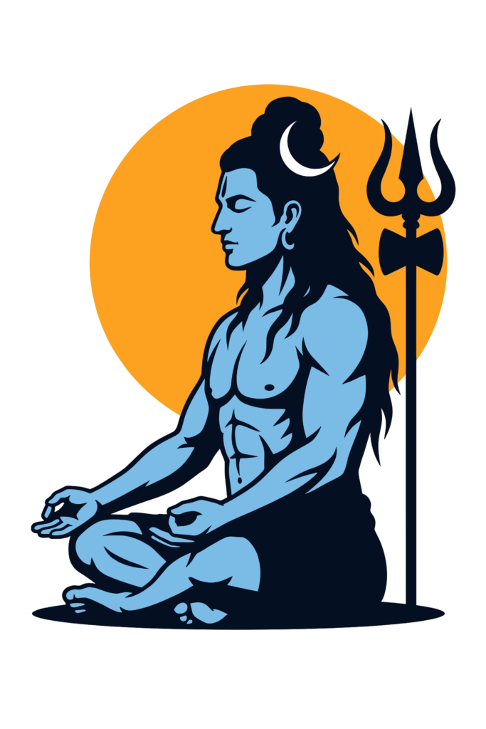 Shiva silhouette meditation PNG HD transparent background Mahadev PNG